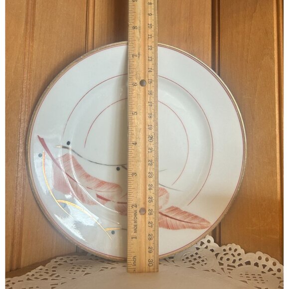 Vintage Bavaria Porcelain Teacup Saucer 3 Piece Set Orange White Hand Painted - Picture 6 of 9